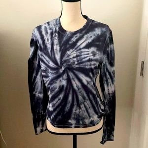 Tie Dye Crew Neck Top In Currant